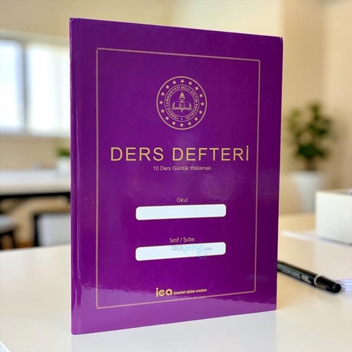 İea 10 Ders Günlük Yoklamalı Kuşe Mor Sınıf Defteri