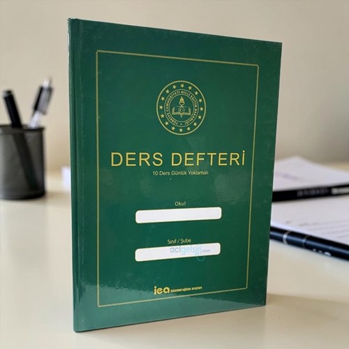 İea 10 Ders Günlük Yoklamalı Kuşe Yeşil Sınıf Defteri