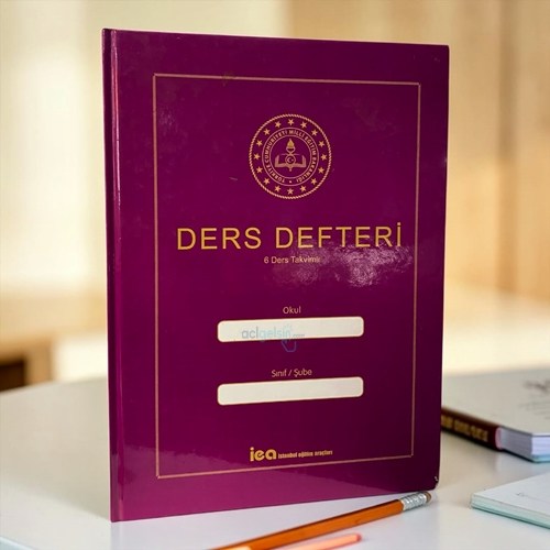 İea 6 Ders Takvimli Kuşe Bordo Sınıf Defteri