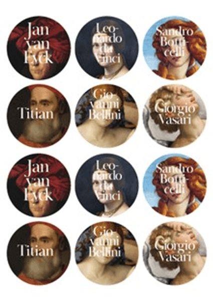 İkonik Tablolar Sticker (12'li)