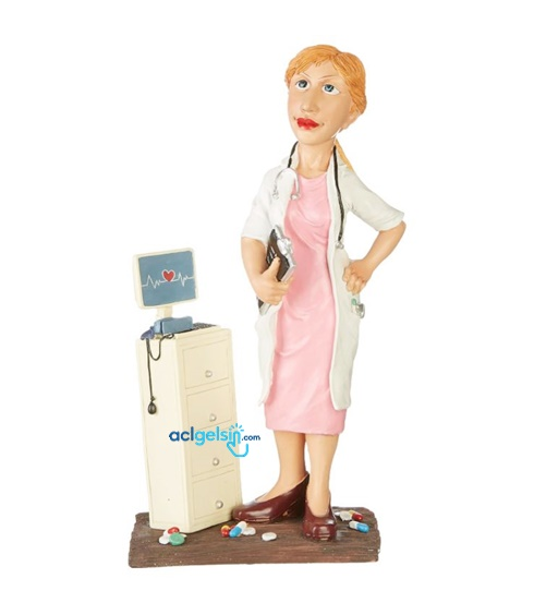 Kadın Doktor Figür Büyük Boy Biblo