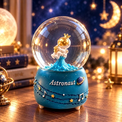 Kar Küresi Astronot 80 Mm Işıklı