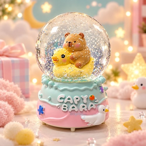 Kar Küresi Capy Bara 80 Mm Işıklı