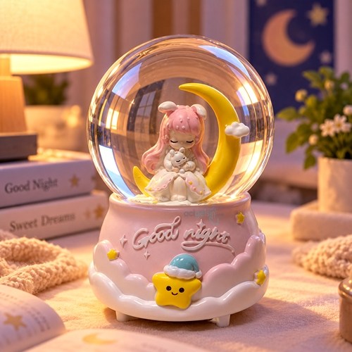 Kar Küresi Good Night 80 Mm Işıklı