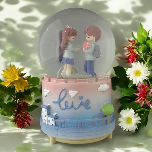 Kar Küresi Hapy Every Day 100 Mm Püskürtmeli Işıklı Müzikli