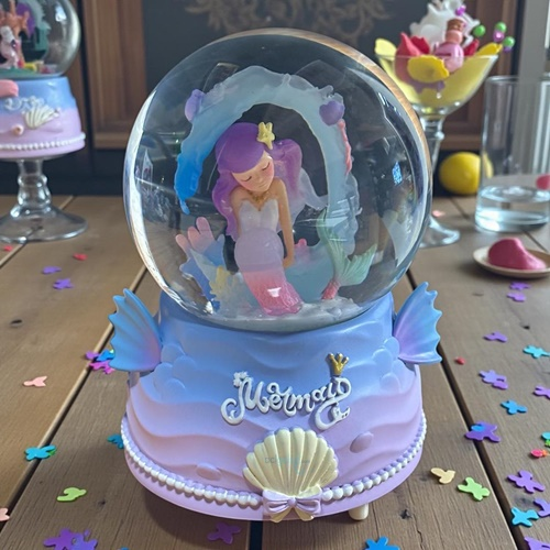 Kar Küresi Mermaid 80 Mm Işıklı Müzikli