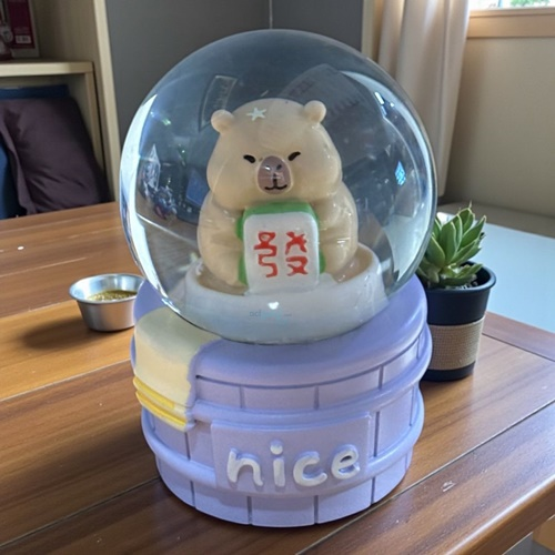 Kar Küresi Mini Işıklı Capybara