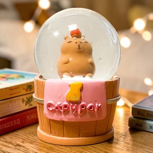 Kar Küresi Mini Işıklı Capybara