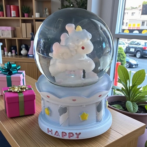 Kar Küresi Mini Işıklı Unicorn