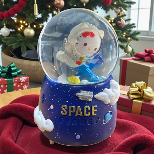 Kar Küresi Space Planet 100 Mm Püskürtmeli Işıklı Müzikli