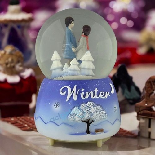 Kar Küresi Winter 100 Mm Püskürtmeli ,ışıklı , Müzikli