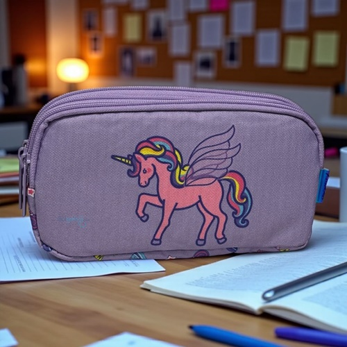 Kaukko Kids 3 Bölmeli Kalem Çantası (nak. Unicorn)