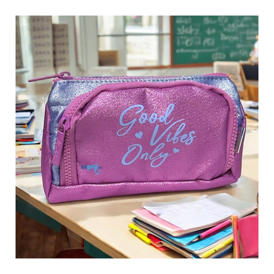 Kaukko Sparkle Plump Kalem Çantası (lilac Blue)