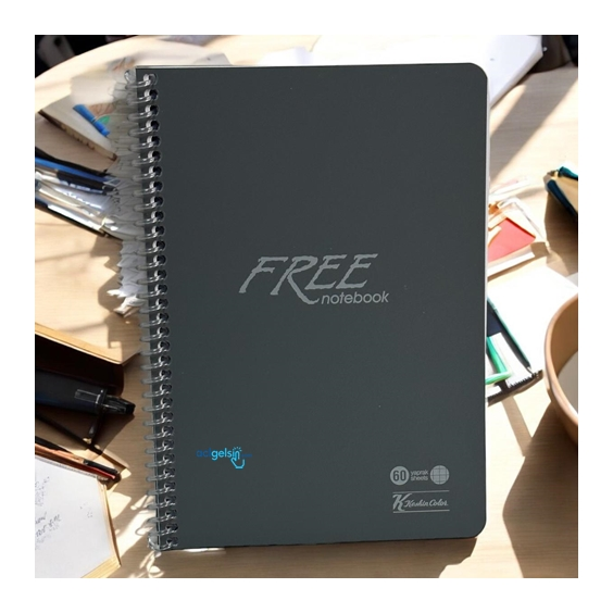 Keskin Color Free Spralli Defter A5 60 Yaprak Kareli