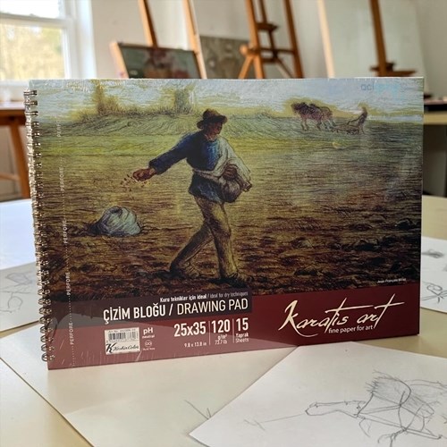 Keskin Karatis 120 Gr 25x35 15 Yp Sipralli Çizim Blok