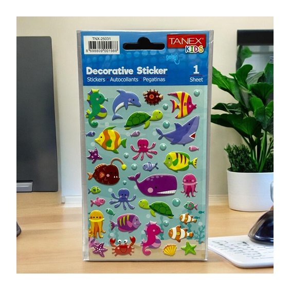 Kids Happy 3d Stickers Deniz Hayvanları Serisi Etiket 25031