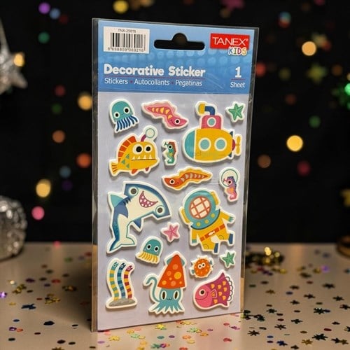 Kids Happy 3d Stickers Deniz Hayvanları Serisi Etiket 25818