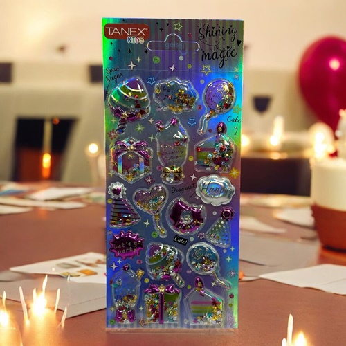 Kids Happy 3d Stickers Kabartma Magic Etiket 26062