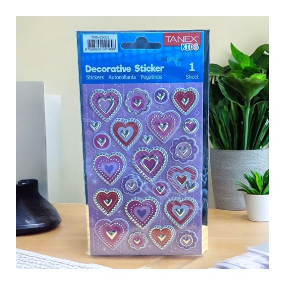 Kids Happy 3d Stickers Kalp Serisi Etiket 25013