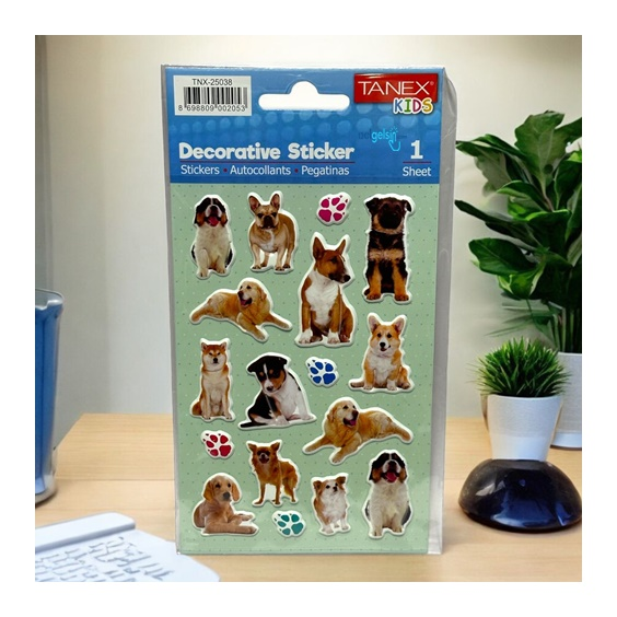 Kids Happy 3d Stickers Köpek Serisi Etiket 25038