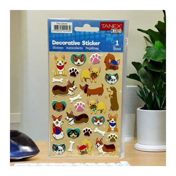 Kids Happy 3d Stickers Köpekler Serisi Etiket 25036