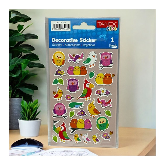 Kids Happy 3d Stickers Kuşlar Serisi Etiket 25188