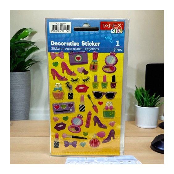 Kids Happy 3d Stickers Makyaj Serisi Etiket 25007