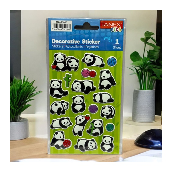 Kids Happy 3d Stickers Panda Serisi Etiketi 25060