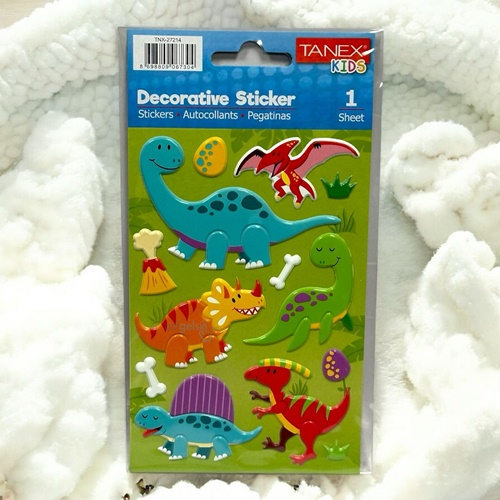 Kids Happy 3d Stickers Puffy Bebek Dinazorlar Serisi 27214