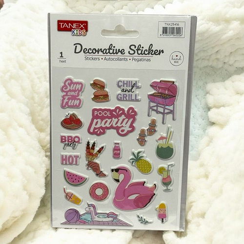 Kids Happy 3d Stickers Puffy Havuz Parti Serisi 25416