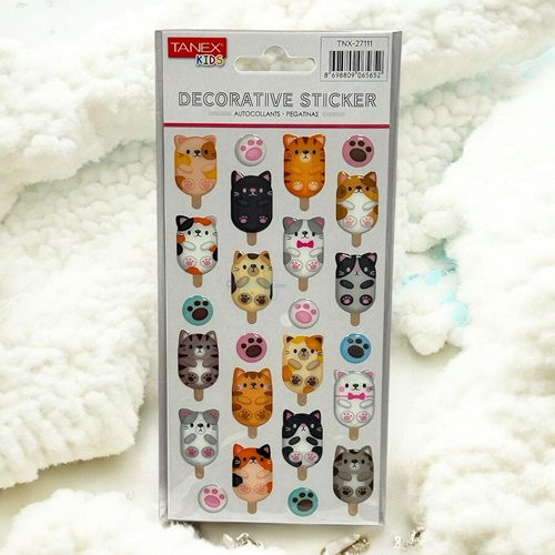 Kids Happy 3d Stickers Puffy Kedi Serisi 27111
