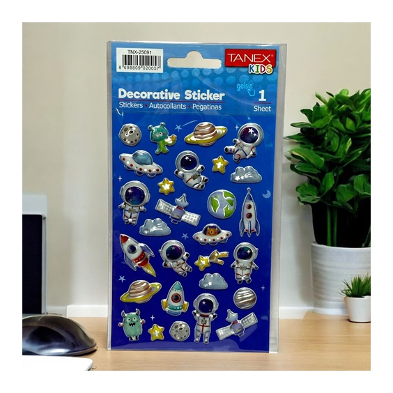 Kids Happy 3d Stickers Space Serisi Etiket 25091