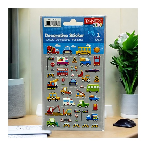 Kids Happy 3d Stickers Taşıtlar Serisi Etiket 25030