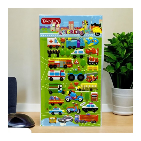 Kids Happy 3d Stickers Taşıtlar Serisi Etiket 26153