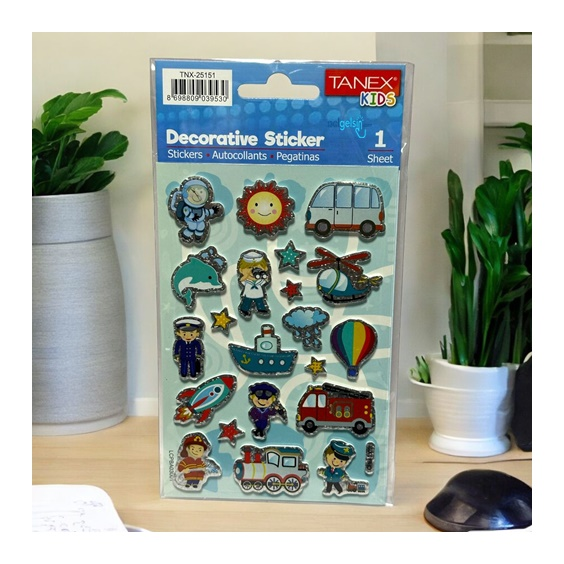 Kids Happy 3d Stickers Taşıtlar Serisi Etiket 25151