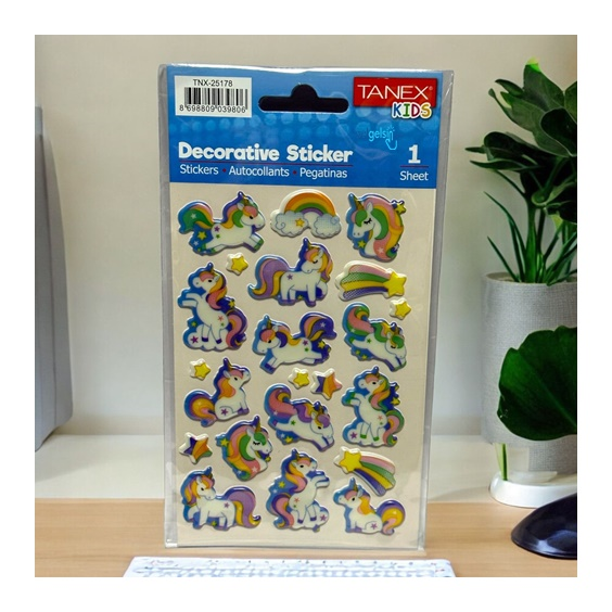 Kids Happy 3d Stickers Unicorn Serisi Etiket 25178