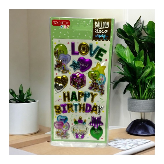 Kids Happy Stickers Kabartma Balon Serisi 26010