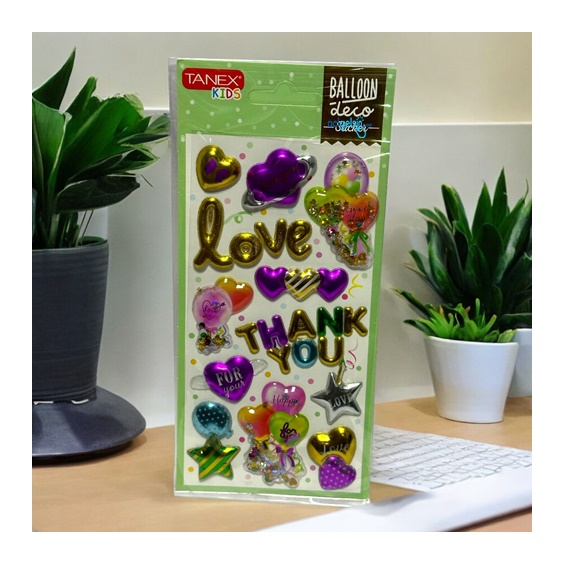 Kids Happy Stickers Kabartma Balon Serisi 26005