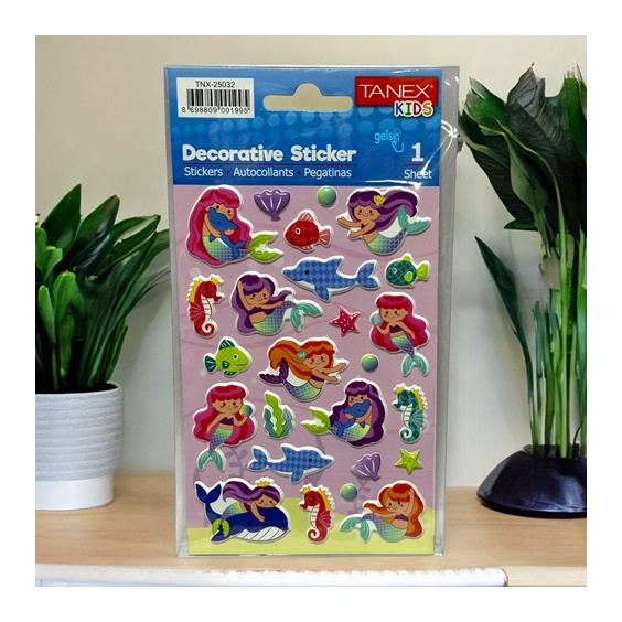 Kids Happy Stickers Kabartma Mermaid Serisi 25032