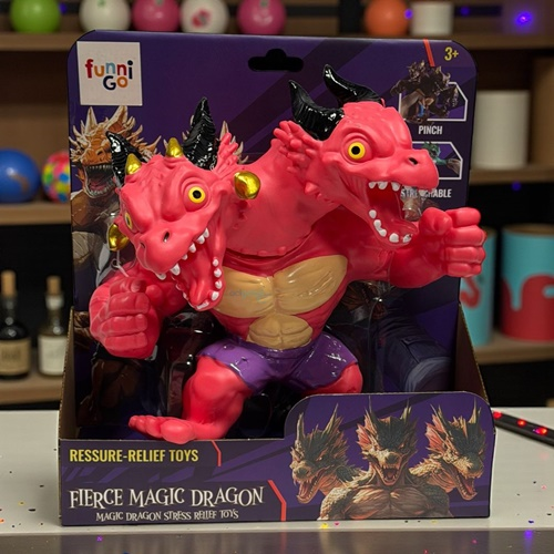 Kinder Stress Esneyen Relief Toy Two Heads Dragon