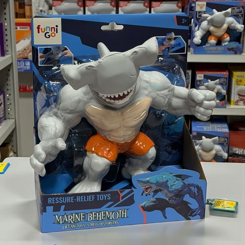 Kinder Stress Releıf Toy Large Soft Esneyen Hammerhead Shark