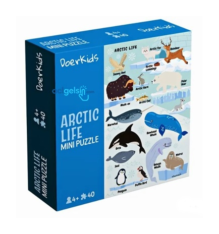 Kuzey Kutbu Hayvanları Mini Puzzle 40 Parça 4+ Yaş