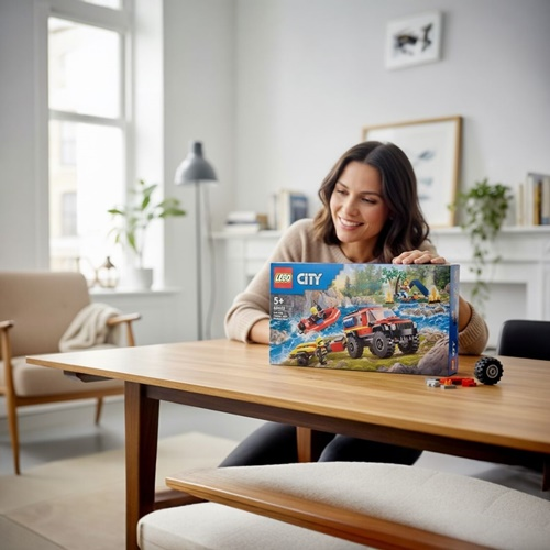 Lego City 4x4 Kurtarma Botlu İtfaiye Kamyonu