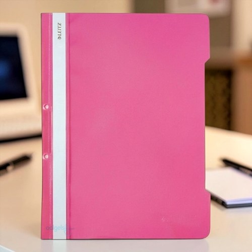 Leitz Plastik Telli Dosya 50li Pembe