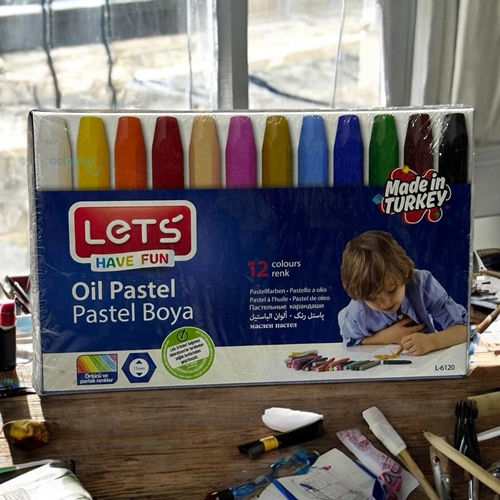 Lets Pastel Boya 12 Renk Karton Kutu