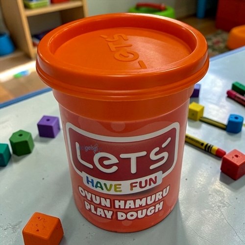 Lets Tek Renk Doğal Oyun Hamuru Turuncu 115 Gr