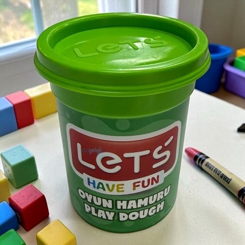 Lets Tek Renk Doğal Oyun Hamuru Yeşil 115 Gr
