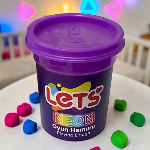 Lets Tek Renk Oyun Hamuru Neon Mor 110 Gr