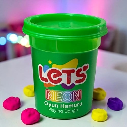 Lets Tek Renk Oyun Hamuru Neon Yeşil 110 Gr