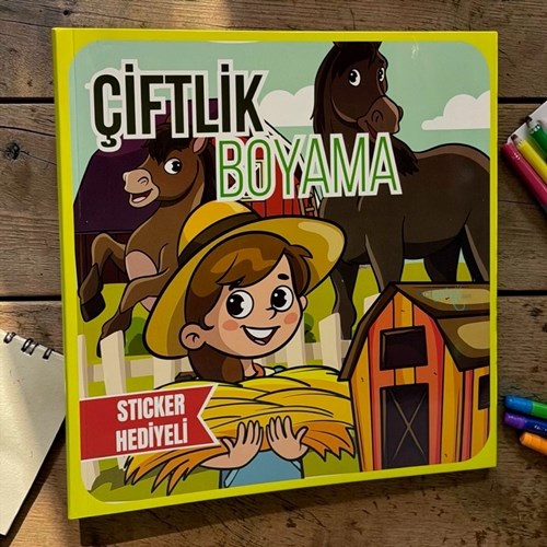 Lilamor Çiftlik Boyama Kitabı Sticker Hediyeli